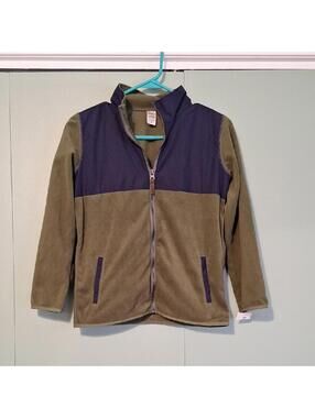 Nwt Carters Kids Green And Blue Light Weight Zip Up Jacket Size 12